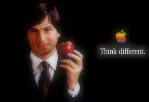 استیو جابز و تصویری از سیب معروفش