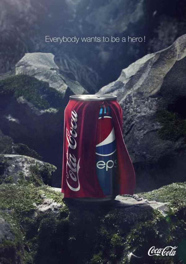 تبلیغ خلاقانه کوکاکولا علیه پپسی