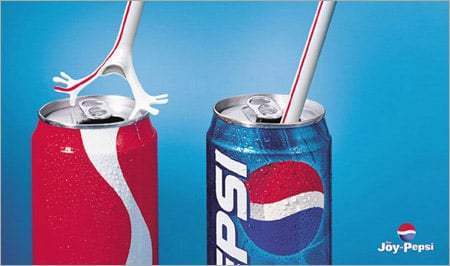 تبلیغ خلاقانه پپسی علیه کوکاکولا