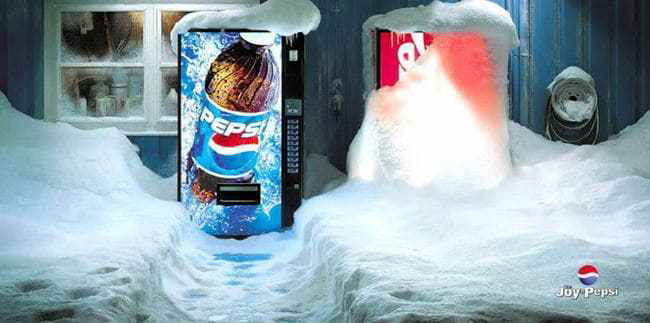 تبلیغ خلاقانه پپسی علیه کوکاکولا